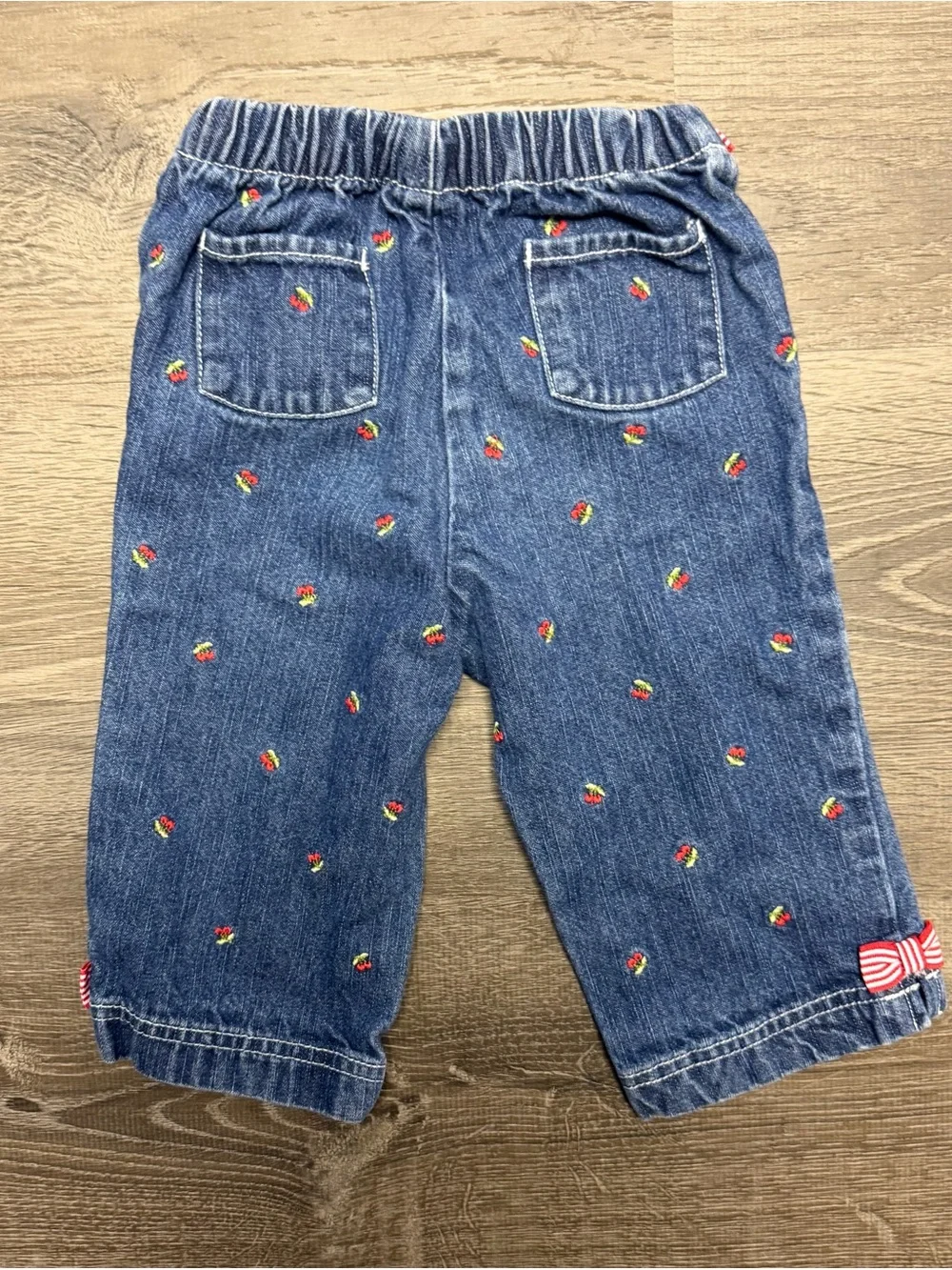 Gymboree Blue Denim Capri Pants with Red Accents